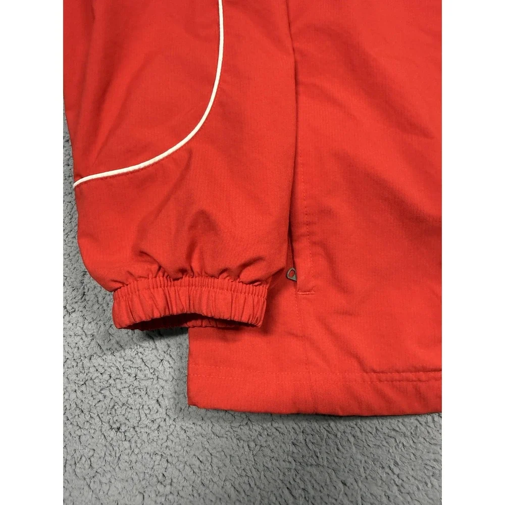 Nike Hemet Bulldogs Jacket Mens Large Red Basketball Full‎ Zip Warm Up Coat